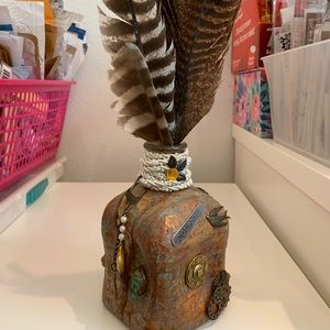 Mixed media bottle art